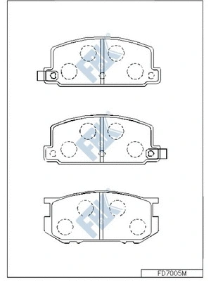 Brake Pad Set, disc brake (FD7005M)