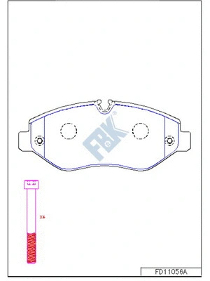 Brake Pad Set, disc brake (FD11056A)