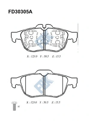 Brake Pad Set, disc brake (FD30305A)