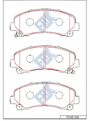 Brake Pad Set, disc brake (FD4816M)