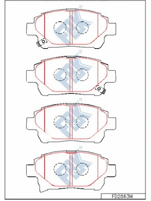 Brake Pad Set, disc brake (FD2863M)