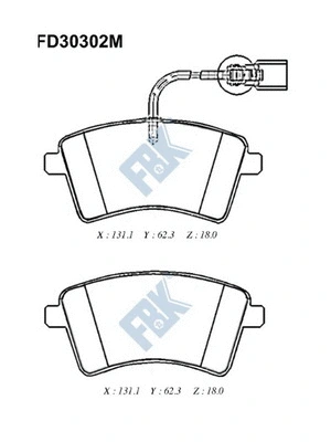 Brake Pad Set, disc brake (FD30302M)
