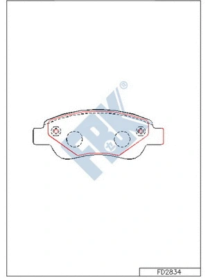 Brake Pad Set, disc brake (FD2834)