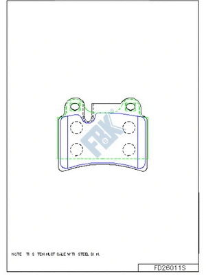 Brake Pad Set, disc brake (FD26011S)