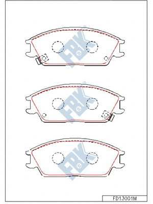 Brake Pad Set, disc brake (FD13001M)