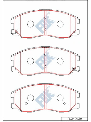 Brake Pad Set, disc brake (FD34003M)