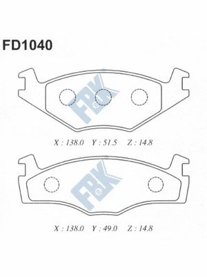 Brake Pad Set, disc brake (FD1040)