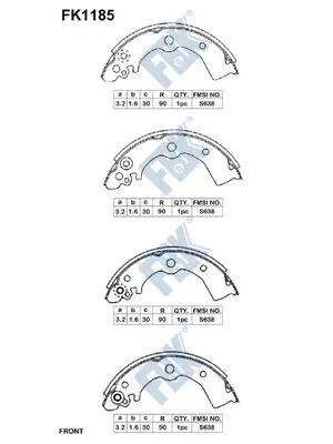 Brake Shoe Set (FK1185)