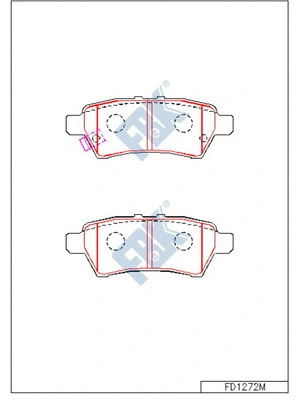 Brake Pad Set, disc brake (FD1272M)