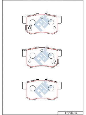 Brake Pad Set, disc brake (FD5046M)