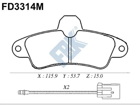 Brake Pad Set, disc brake (FD3314M)