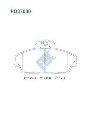 Brake Pad Set, disc brake (FD37000)