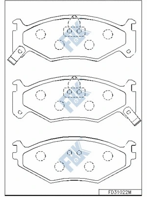 Brake Pad Set, disc brake (FD31022M)
