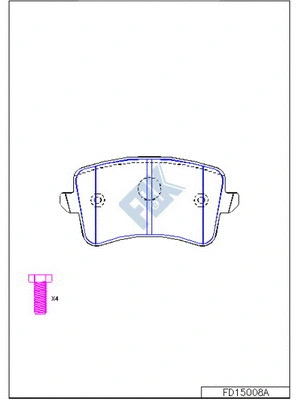 Brake Pad Set, disc brake (FD15008A)