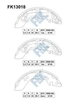 Brake Shoe Set (FK13018)