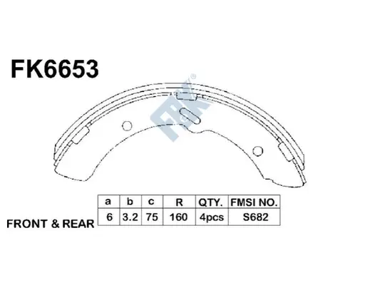 Brake Shoe Set (FK6653)
