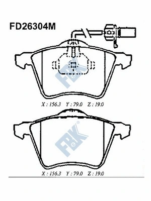 Brake Pad Set, disc brake (FD26304M)