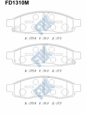 Brake Pad Set, disc brake (FD1310M)