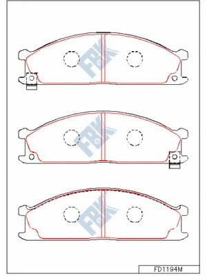 Brake Pad Set, disc brake (FD1194M)