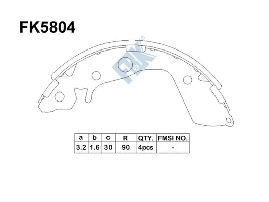 Brake Shoe Set (FK5804)