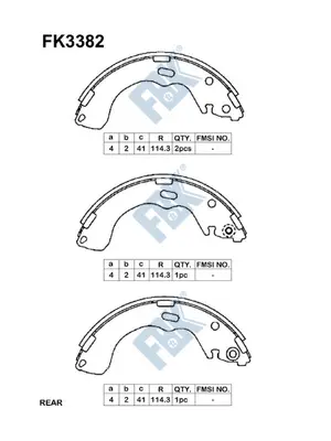 Brake Shoe Set (FK3382)
