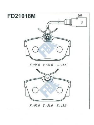 Brake Pad Set, disc brake (FD21018M)