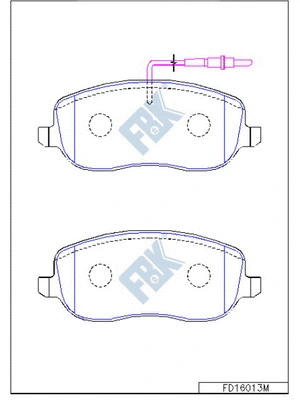 Brake Pad Set, disc brake (FD16013M)