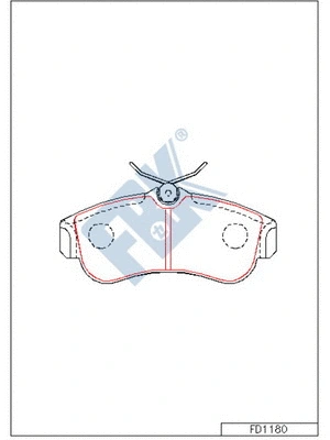 Brake Pad Set, disc brake (FD1180)