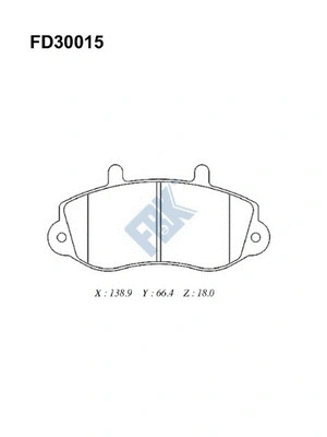 Brake Pad Set, disc brake (FD30015)