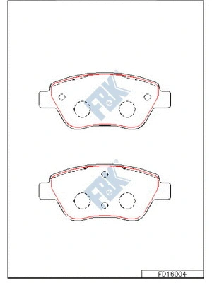 Brake Pad Set, disc brake (FD16004)