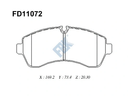 Brake Pad Set, disc brake (FD11072)