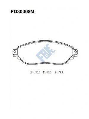 Brake Pad Set, disc brake (FD30308M)