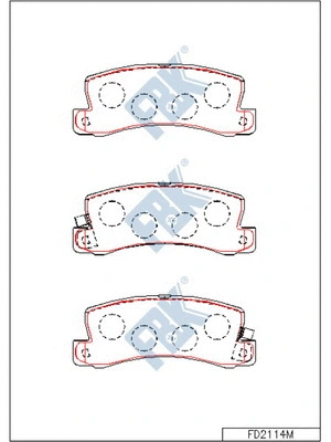 Brake Pad Set, disc brake (FD2114M)