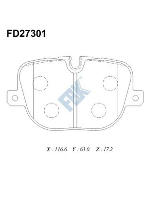 Brake Pad Set, disc brake (FD27301)
