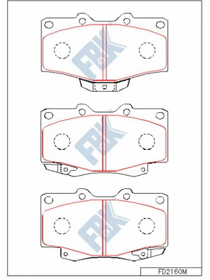 Brake Pad Set, disc brake (FD2160M)