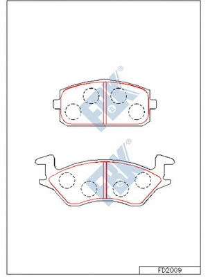 Brake Pad Set, disc brake (FD2009)