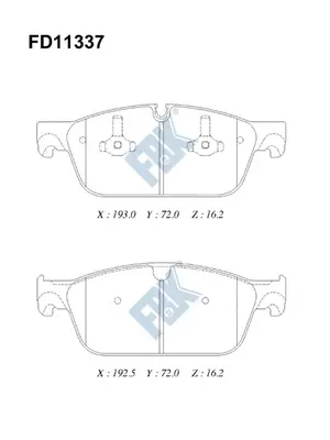 Brake Pad Set, disc brake (FD11337)