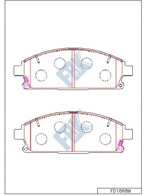Brake Pad Set, disc brake (FD1868M)