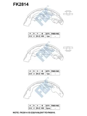 Brake Shoe Set (FK2814)