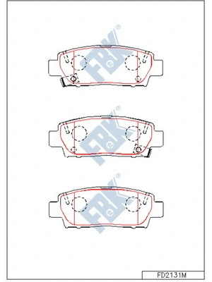 Brake Pad Set, disc brake (FD2131M)