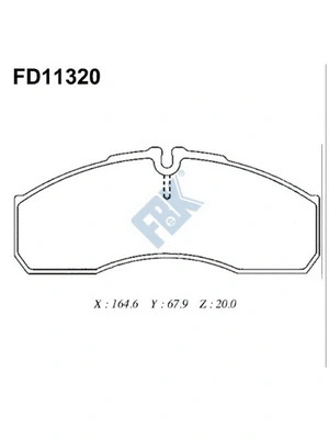 Brake Pad Set, disc brake (FD11320)