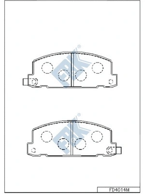 Brake Pad Set, disc brake (FD4014M)