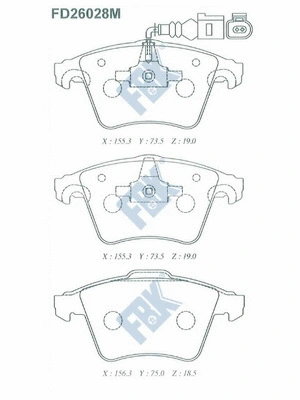 Brake Pad Set, disc brake (FD26028M)