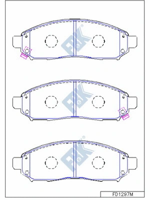 Brake Pad Set, disc brake (FD1297M)