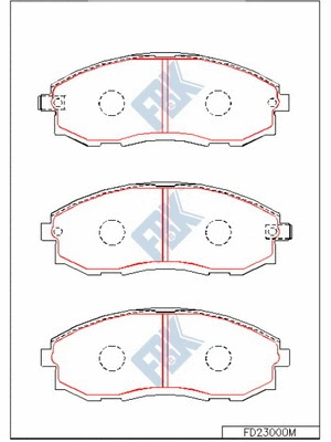 Brake Pad Set, disc brake (FD23000M)