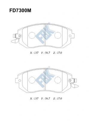 Brake Pad Set, disc brake (FD7300M)