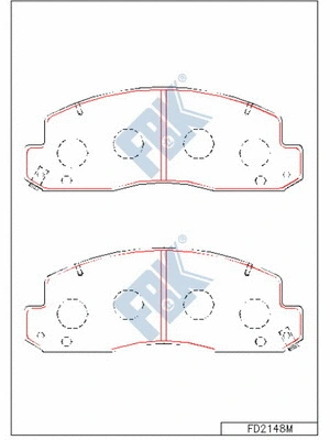 Brake Pad Set, disc brake (FD2148M)