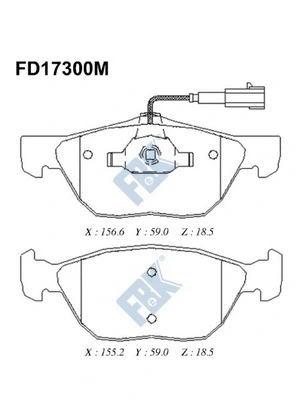 Brake Pad Set, disc brake (FD17300M)
