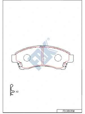 Brake Pad Set, disc brake (FD3806M)