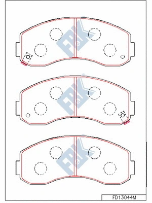Brake Pad Set, disc brake (FD13044M)